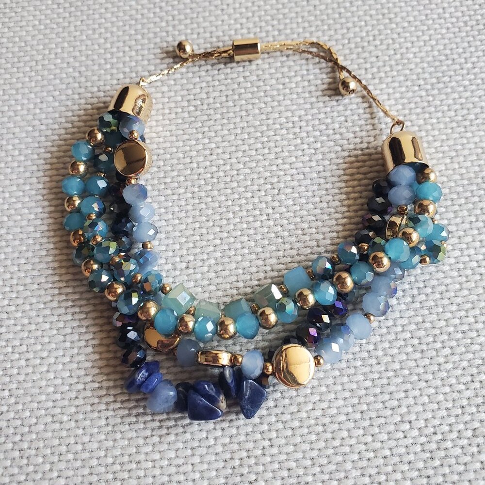 New Gold and Blue Bracelet